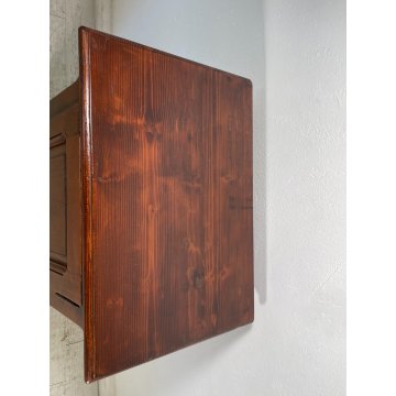 ANTICA PICCOLA CREDENZA 1 ANTA LEGNO ABETE 2 RIPIANI EPOCA '900 MOBILE STIPO OLD