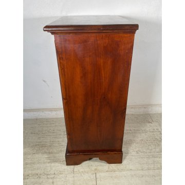 ANTICA PICCOLA CREDENZA 1 ANTA LEGNO ABETE 2 RIPIANI EPOCA '900 MOBILE STIPO OLD
