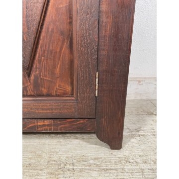 ANTICA PICCOLA CREDENZA 2 ANTE LEGNO ABETE RIPIANO EPOCA '900 MOBILE 1 CASSETTO
