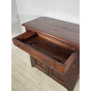 ANTICA PICCOLA CREDENZA 2 ANTE LEGNO ABETE RIPIANO EPOCA '900 MOBILE 1 CASSETTO