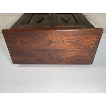 ANTICA PICCOLA CREDENZA 2 ANTE LEGNO ABETE RIPIANO EPOCA '900 MOBILE 1 CASSETTO