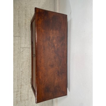 ANTICA PICCOLA CASSAPANCA legno noce 112 cm epoca 1800 OLD WOOD CHEST FORMELLA