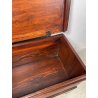 ANTICA PICCOLA CASSAPANCA legno 104 cm epoca 1900 OLD WOOD CHEST FORZIERE ABETE