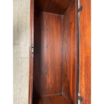 ANTICA PICCOLA CASSAPANCA legno 104 cm epoca 1900 OLD WOOD CHEST FORZIERE ABETE