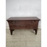 ANTICA PICCOLA CASSAPANCA legno 104 cm epoca 1900 OLD WOOD CHEST FORZIERE ABETE