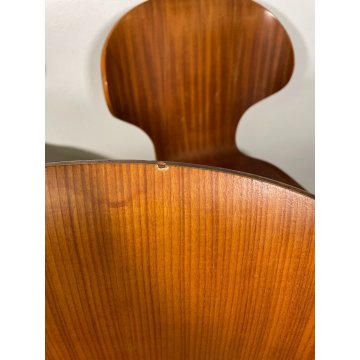 SET 6 SEDIE VINTAGE LULLI CARLO RATTI ANNI 50 LEGNO CURVATO SEDIA DA PRANZO