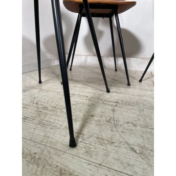 SET 6 SEDIE VINTAGE LULLI CARLO RATTI ANNI 50 LEGNO CURVATO SEDIA DA PRANZO