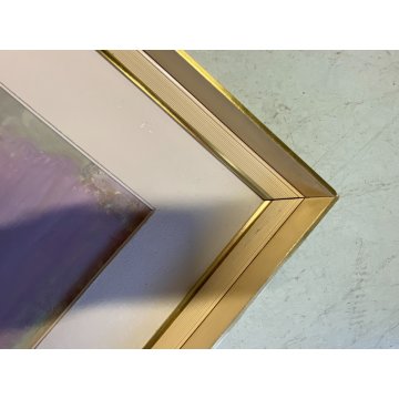 ANTICO QUADRO DIPINTO Adriano Sicbaldi OLIO MASONITE VASO FIORI DI CAMPO 1962