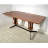 TAVOLO DA PRANZO RETTANGOLARE CARLO RATTI ANNI 50 LEGNO METALLO VINTAGE DESIGN