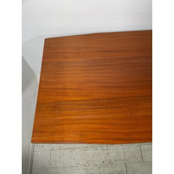 TAVOLO DA PRANZO RETTANGOLARE CARLO RATTI ANNI 50 LEGNO METALLO VINTAGE DESIGN