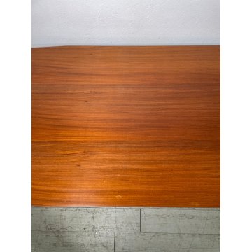 TAVOLO DA PRANZO RETTANGOLARE CARLO RATTI ANNI 50 LEGNO METALLO VINTAGE DESIGN