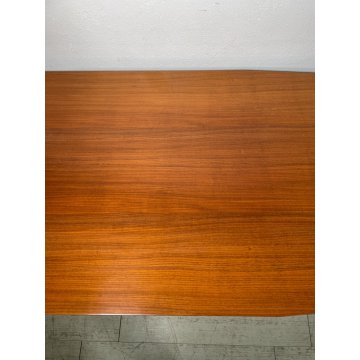 TAVOLO DA PRANZO RETTANGOLARE CARLO RATTI ANNI 50 LEGNO METALLO VINTAGE DESIGN