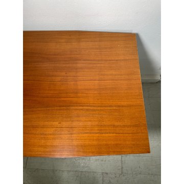 TAVOLO DA PRANZO RETTANGOLARE CARLO RATTI ANNI 50 LEGNO METALLO VINTAGE DESIGN