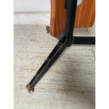TAVOLO DA PRANZO RETTANGOLARE CARLO RATTI ANNI 50 LEGNO METALLO VINTAGE DESIGN