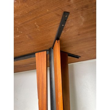 TAVOLO DA PRANZO RETTANGOLARE CARLO RATTI ANNI 50 LEGNO METALLO VINTAGE DESIGN