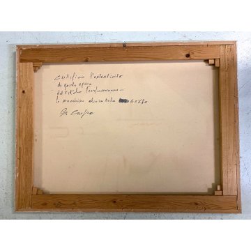 QUADRO DIPINTO ASTRATTO  G. Carpo "Trasformazione-La macchina" ARTE MODERNA '75