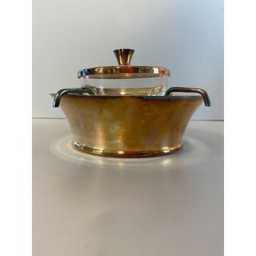 SET SERVIZIO CAVIALE Christofle METALLO ARGENTATO VINTAGE LUXURY SET ø 16x8cm/h