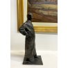 ANTICA SCULTURA BRONZO Angelo Silvio Galli RITRATTO MASCHILE 40,5 cm/h EPOCA 800
