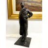 ANTICA SCULTURA BRONZO Angelo Silvio Galli RITRATTO MASCHILE 40,5 cm/h EPOCA 800