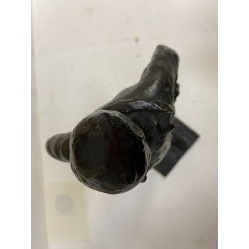 ANTICA SCULTURA BRONZO Angelo Silvio Galli RITRATTO MASCHILE 40,5 cm/h EPOCA 800
