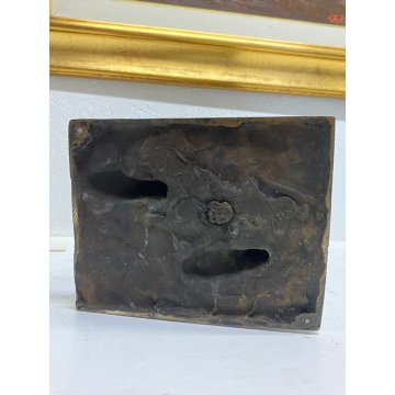 ANTICA SCULTURA BRONZO Angelo Silvio Galli RITRATTO MASCHILE 40,5 cm/h EPOCA 800