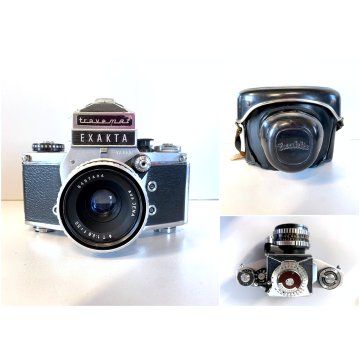 FOTOCAMERA REFLEX EXAKTA VX1000 LENS AUS Jena  T1:2,8 f 50 CUSTODIA VINTAGE '60