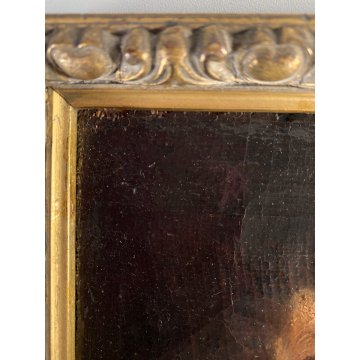 ANTICHI DIPINTI OLIO TELA RITRATTO MEZZO BUSTO QUATTRO EVANGELISTI '600 -18x15cm