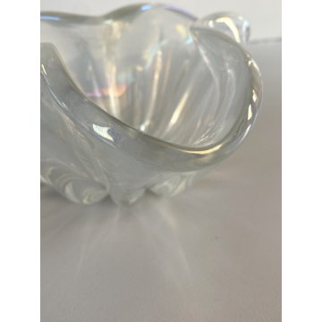 BOWL VETRO MURANO IRIDESCENTE SVUOTA TASCHE ERCOLE BAROVIER POSACENERE '50