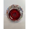 VASO VETRO SOFFIATO MURANO MURRINA SINFONIA IMPERIO ROSSI MILLEFIORI ANFORA 1990