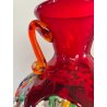 VASO VETRO SOFFIATO MURANO MURRINA SINFONIA IMPERIO ROSSI MILLEFIORI ANFORA 1990