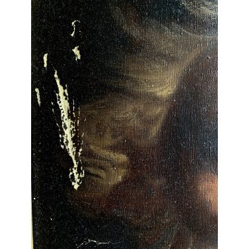 ANTICO QUADRO DIPINTO OLIO R. Lanzi RITRATTO UOMO con BARBA REALISMO '900