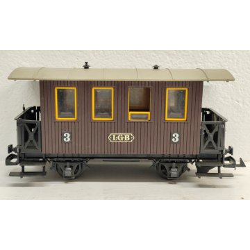 LGB 3000 scala G Carrozza Passeggeri 3° classe TRENINO ELETTRICO Vintage BOX