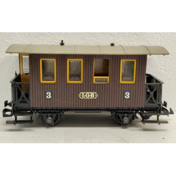 LGB 3000 scala G Carrozza Passeggeri 3° classe TRENINO ELETTRICO Vintage BOX