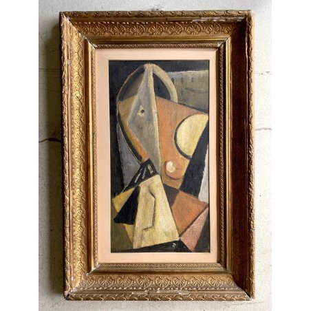 QUADRO DIPINTO OLIO TAVOLA Marasco COMPOSIZIONE ASTRATTA FUTURISMO PRIMO '900