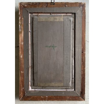 QUADRO DIPINTO OLIO TAVOLA Marasco COMPOSIZIONE ASTRATTA FUTURISMO PRIMO '900