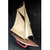 ANTICA BARCA RIPRODUZIONE CUTTER BONA FIDE 1899 NAVE MODELLINO A VELA REGATA