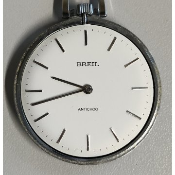 BREIL Antichoc OROLOGIO TASCA + CATENA anni 70 Vintage Pocket Watch COLLEZIONE