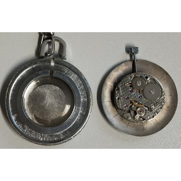 BREIL Antichoc OROLOGIO TASCA + CATENA anni 70 Vintage Pocket Watch COLLEZIONE