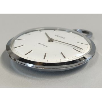 BREIL Antichoc OROLOGIO TASCA + CATENA anni 70 Vintage Pocket Watch COLLEZIONE
