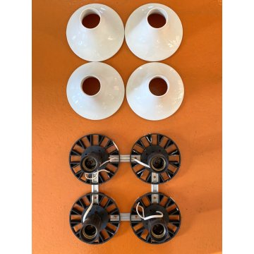 LAMPADA PARETE APPLIQUE TETI DESIGN Vico Magistretti ARTEMIDE BIANCA 4 LUCI '60s