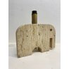 BASE LAMPADA TAVOLO DESIGN F.lli Manneli ELEFANTE SCULTURA MARMO Travertino '70