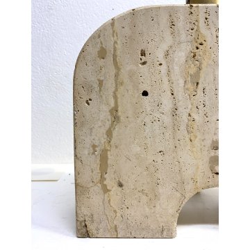 BASE LAMPADA TAVOLO DESIGN F.lli Manneli ELEFANTE SCULTURA MARMO Travertino '70