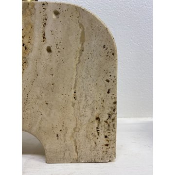 BASE LAMPADA TAVOLO DESIGN F.lli Manneli ELEFANTE SCULTURA MARMO Travertino '70
