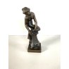 SCULTURA STATUA BRONZO NUDO FEMMINILE FIGURA GIOVANE DONNA 13,5cm/h PRIMO '900