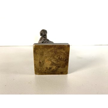 SCULTURA STATUA BRONZO NUDO FEMMINILE FIGURA GIOVANE DONNA 13,5cm/h PRIMO '900