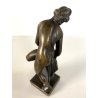 SCULTURA STATUA BRONZO NUDO FEMMINILE FIGURA GIOVANE DONNA 13,5cm/h PRIMO '900