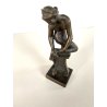 SCULTURA STATUA BRONZO NUDO FEMMINILE FIGURA GIOVANE DONNA 13,5cm/h PRIMO '900