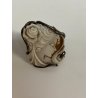 anello CAMMEO conchiglia sardonica argento 925 scolpito a mano a Torre del Greco