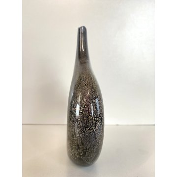 VASO VETRO ARTISTICO Michael Harris ISLE OF WIGTH AZURENE LOLLIPOP VASE '70s