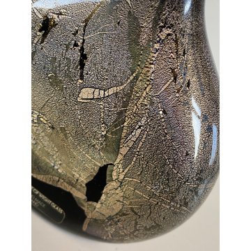 VASO VETRO ARTISTICO Michael Harris ISLE OF WIGTH AZURENE LOLLIPOP VASE '70s